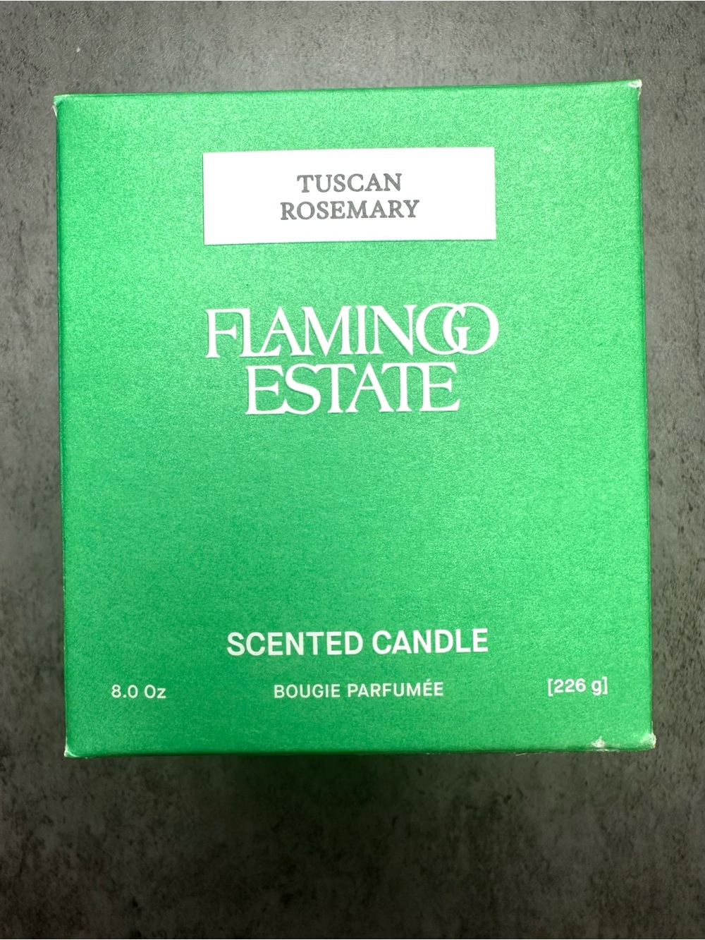 Flamingo Estate Tuscan Rosemary Candle – 8 oz – Brand New In Box